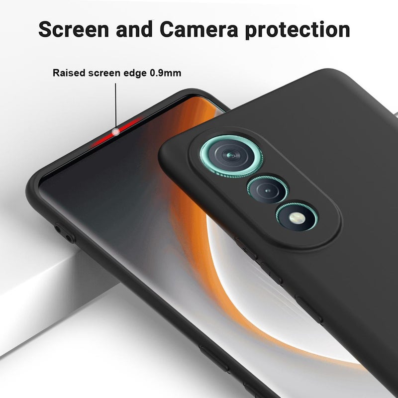 إيروريكس جراب هاتف Tecno Pova Curve 5G بلون سادة من السيليكون السائل المقاوم للسقوط بتغطية كاملة (أسود) - Image 4