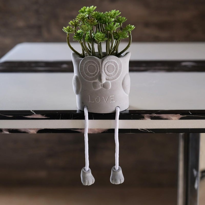 STORE 2508 Store2508 Artificial Bonsai Plant with Pot for Home Decor Showpiece Owl Face - Image 4
