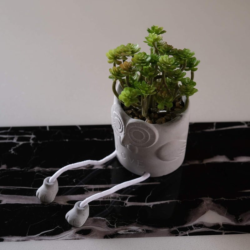 STORE 2508 Store2508 Artificial Bonsai Plant with Pot for Home Decor Showpiece Owl Face - Image 5