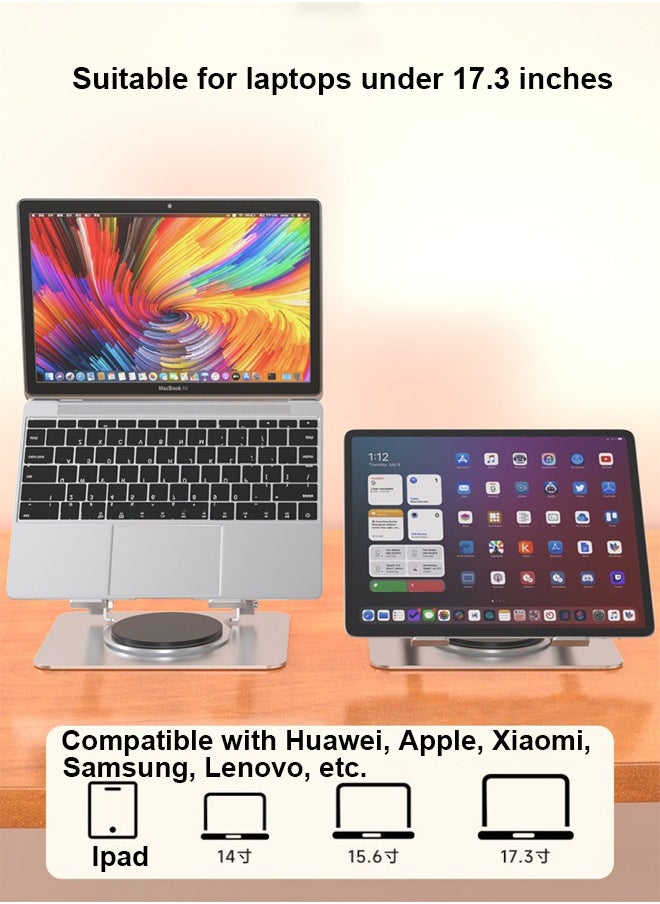 Topyich Adjustable Laptop Stand for Desk with 360 Rotating Base, Ergonomic Laptop Riser for Collaborative Work, Fully Foldable for Easy Storage, Fits MacBook All Laptops up to 17 inches  - Image 4