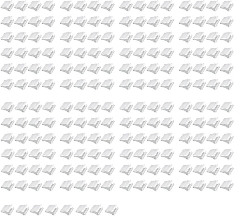 كلاراكو مشبك بالونات شفاف من البلاستيك على شكل حرف V من كلارك، 200 قطعة، مشبك بالونات شفاف على شكل حرف V، مشبك بالونات بلاستيكي على شكل حرف V، مشبك بالونات إبداعي لحفلات الزفاف وحفلات الهالوين، مشبك بالونات مختوم - Image 1