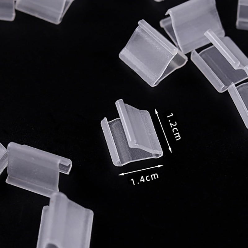 كلاراكو مشبك بالونات شفاف من البلاستيك على شكل حرف V من كلارك، 200 قطعة، مشبك بالونات شفاف على شكل حرف V، مشبك بالونات بلاستيكي على شكل حرف V، مشبك بالونات إبداعي لحفلات الزفاف وحفلات الهالوين، مشبك بالونات مختوم - Image 2