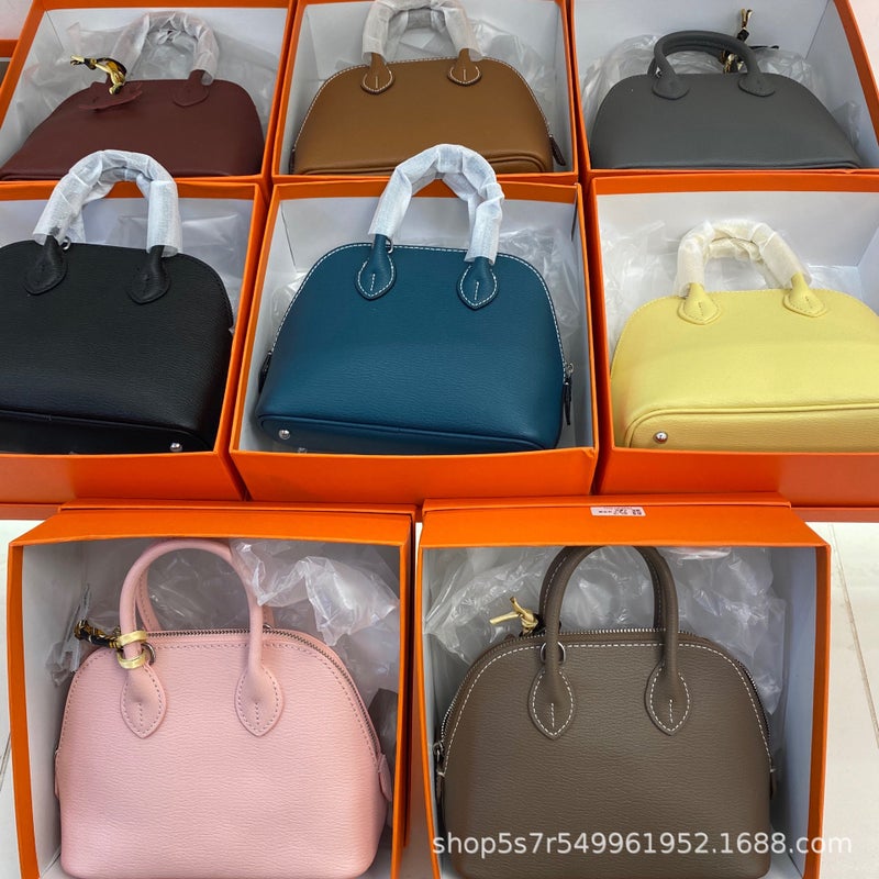With Box) Mini Bowling Shell Bag Women'S Shoulder Bag Accessible Luxury Sheep Pattern Hand-Held Crossbody Bag - Image 2