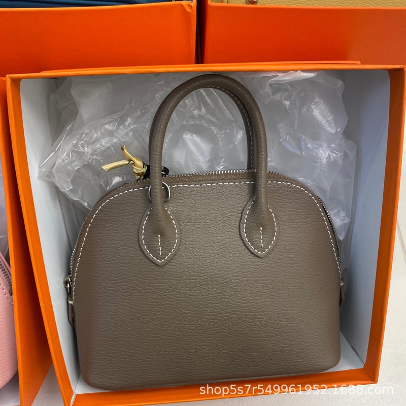 With Box) Mini Bowling Shell Bag Women'S Shoulder Bag Accessible Luxury Sheep Pattern Hand-Held Crossbody Bag - Image 1