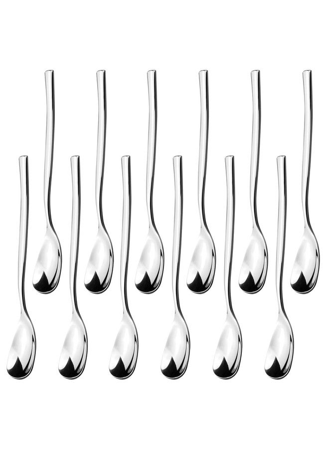 Tyminin 12 Pieces Stainless Steel Gelato/Ice Cream Spoons, Shovel Dessert Spoons for Yogurt, Tea, Cocktail, Sugar - Image 1