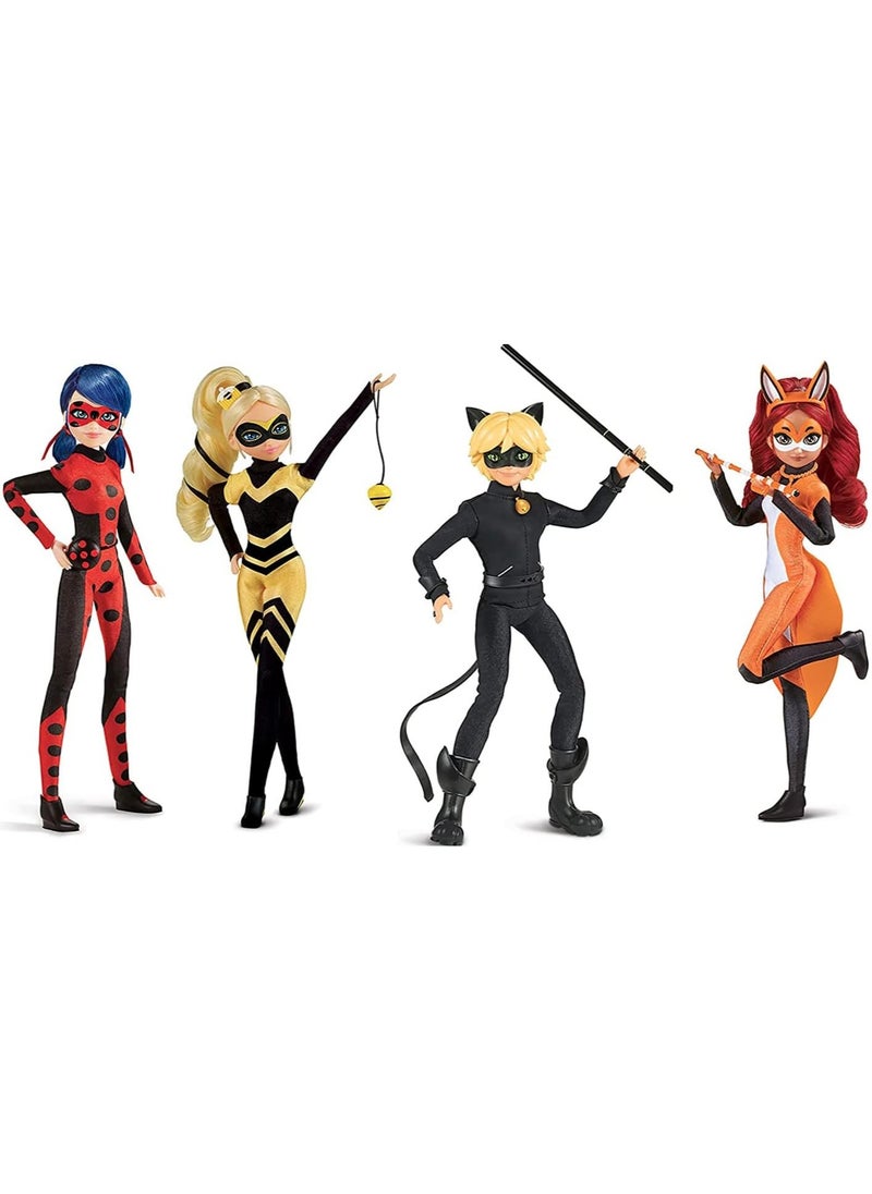Miraculous Tales Of Ladybug & Cat Noir Multipack Of Miraculous Dolls | 26cm Ladybug Cat Noir Rena Rouge And Queen Bee Miraculous Toys | Miraculous Ladybug Toys Doll Set  - Image 3