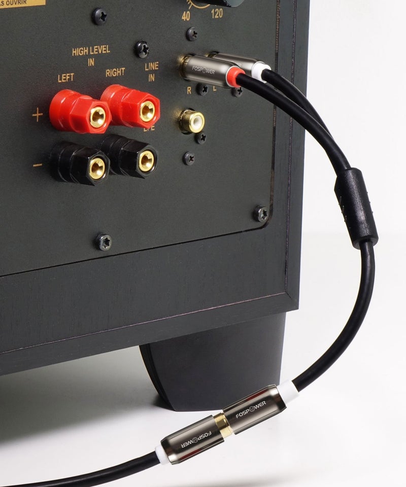 FosPower Y Adapter (8 inch) 2 RCA (Male) to 1 RCA (Female) Stereo Audio Y Adapter Subwoofer Cable (24k Gold Plated) 2 Male to 1 Female Y Splitter Connectors Extension Cord - Image 5