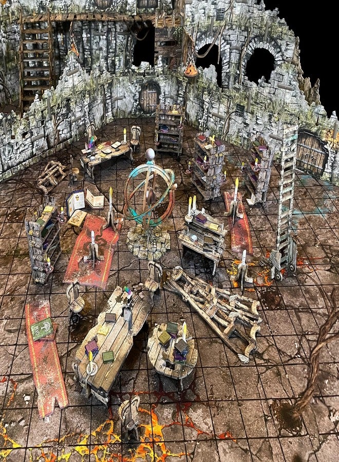 Battle Systems أنظمة المعارك، أثاث تضاريس الأبراج المحصنة الخيالية، مناظر طبيعية غامرة لألعاب تقمص الأدوار D&D وDND وMaladum وPathfinder – ورق مقوى متين عالي الجودة مطبوع على كلا الجانبين بألوان كاملة - Image 1