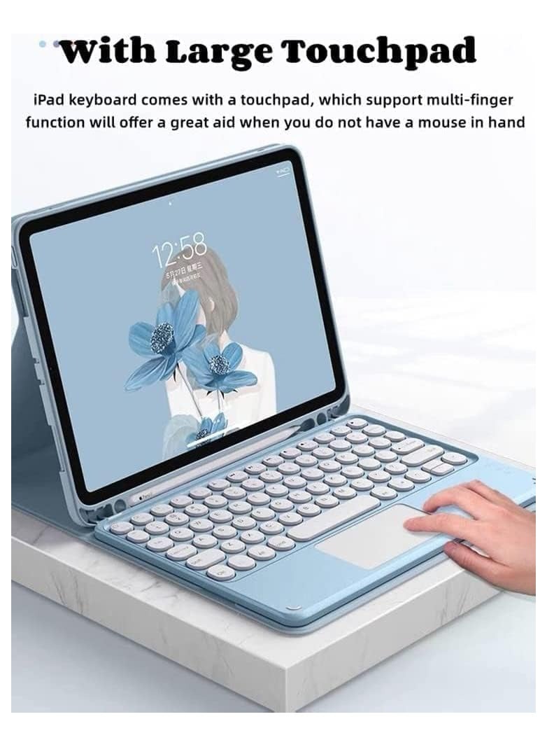 General Keyboard Case Compatible with iPad Air 13 Inch 2024 Model Number A2903 A2904 Touchpad Detachable Keyboard with Pencil Holder Slim Leather Folio Smart Cover  - Image 2