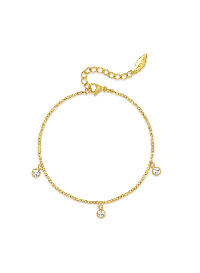 بوليس Veloura Yellow Gold Plated Stainless Steel Charm Bracelet for Women
