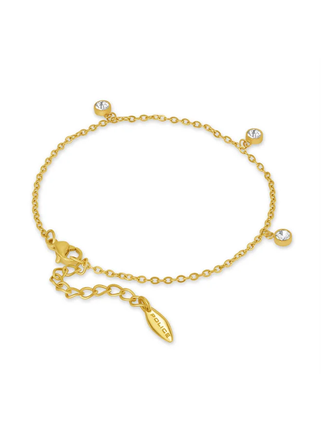 Police  Veloura Yellow Gold Plated Stainless Steel Charm Bracelet for Women for Women | Best Price UAE