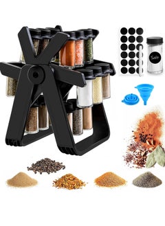 Arabest 360 Rotating Spice Rack, 18PCS Jar Kitchen Spice Organizer, Seasoning Organizer Seasoning Rack Tower for Kitchen Countertop  - Image 1