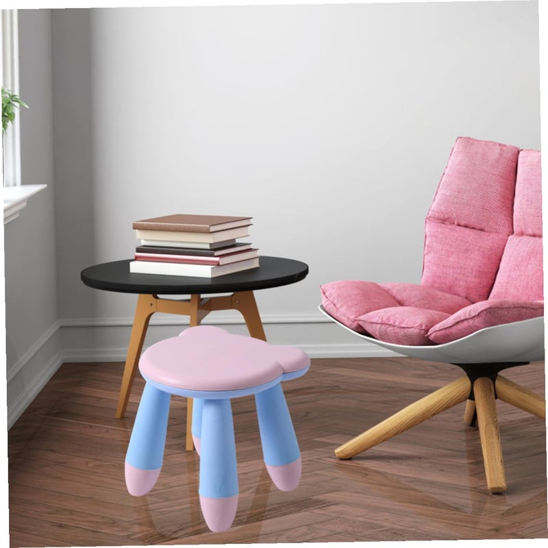 Cartoon Bear Shaped Non Slip Plastic Stool Pink Footstool For Home And Kindergarten - Image 3