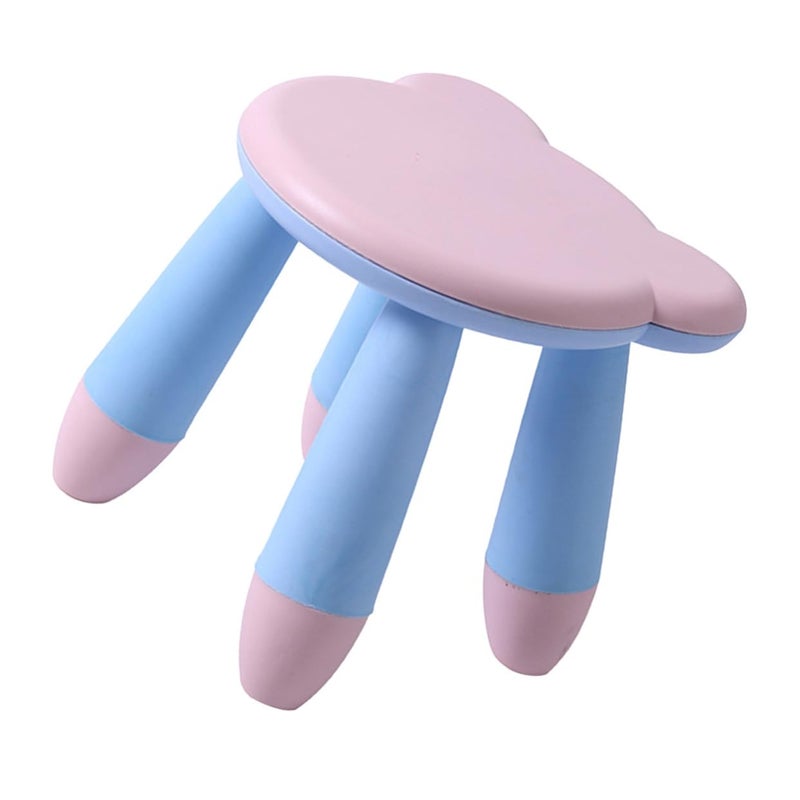Cartoon Bear Shaped Non Slip Plastic Stool Pink Footstool For Home And Kindergarten - Image 2
