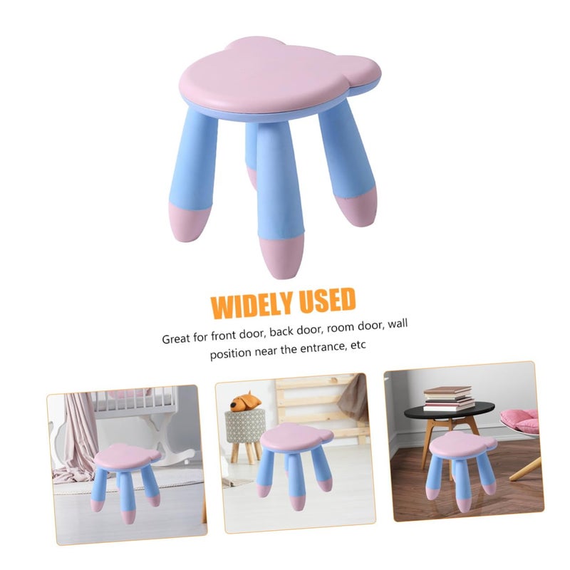 Cartoon Bear Shaped Non Slip Plastic Stool Pink Footstool For Home And Kindergarten - Image 5