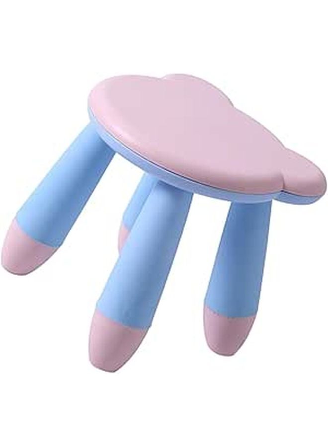 Cartoon Bear Shaped Non Slip Plastic Stool Pink Footstool For Home And Kindergarten - Image 1