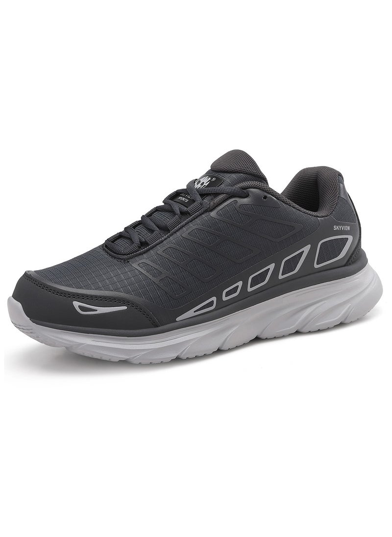 Sky View SKYVIEW Mens Sports Shoes Tennis Athletic Fashion Sneakers Lightweight Breathable Non Slip Walking Jogging Workout Gym Running Footwear Dark Grey  - Image 1