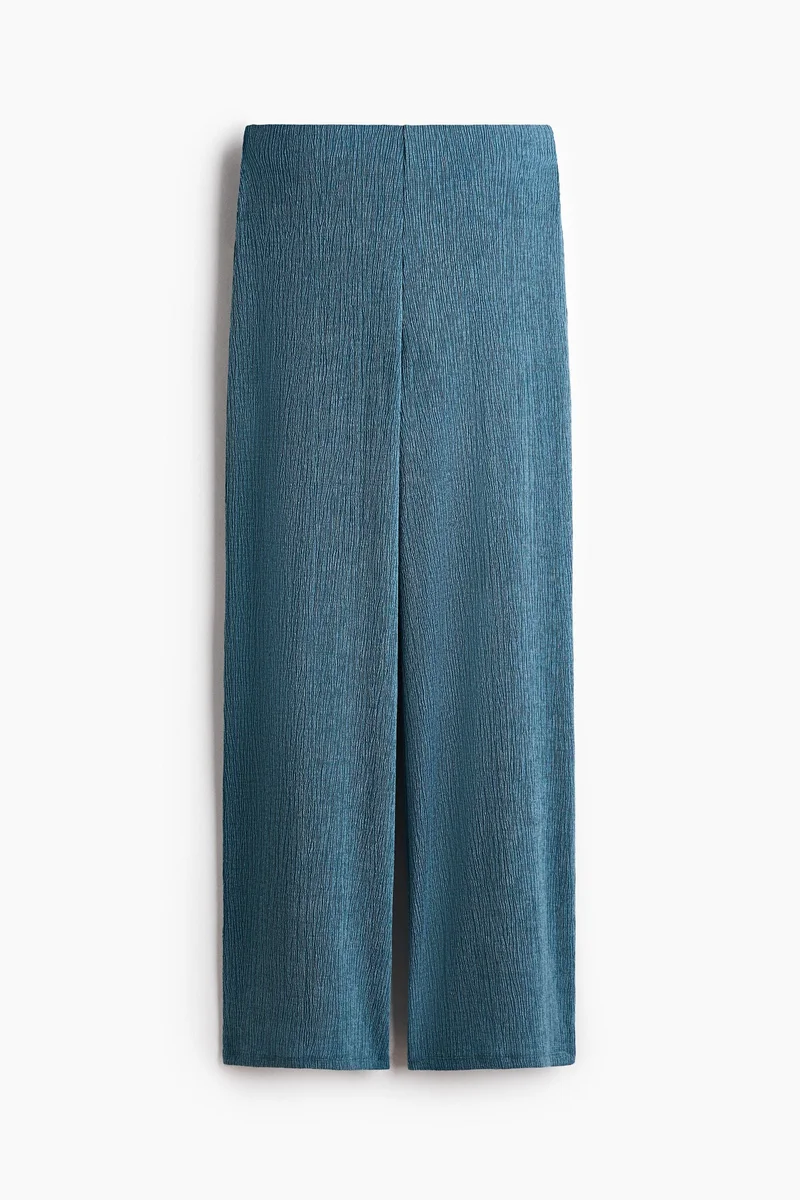 H&M Crinkled jersey trousers