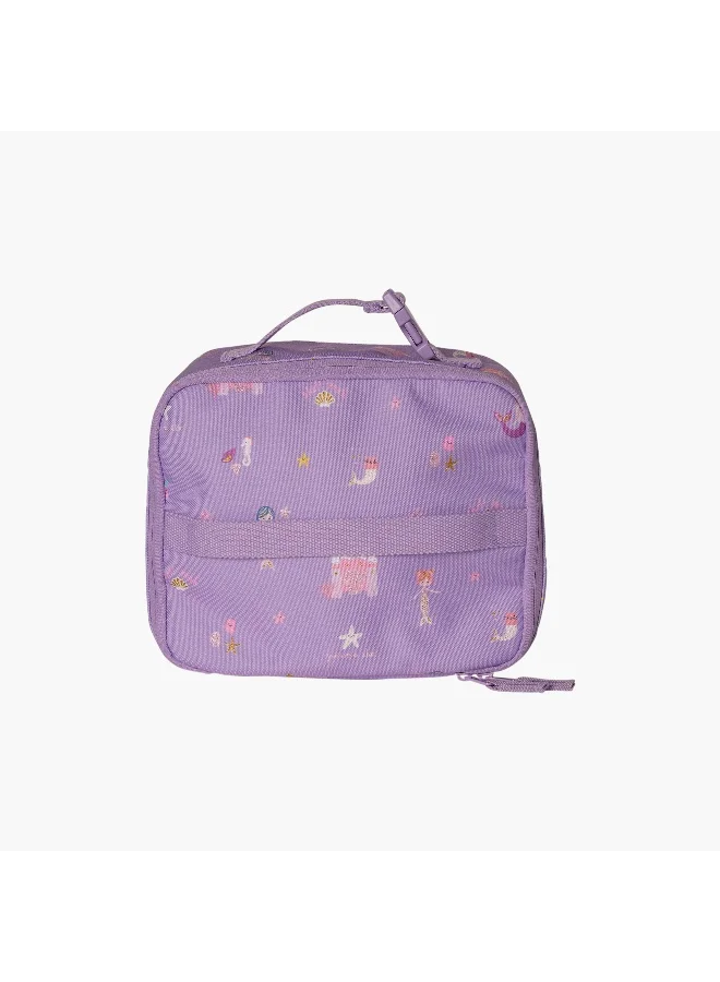 Citron Lunch Bag-Mermaid-1 Cmprt-Square (Poly Canvas) Purple \ 28X20.5X12