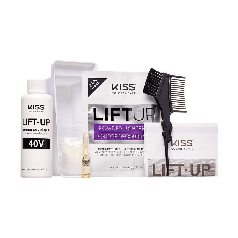 KISS Lift Up Complete Hair Bleach Kit, Rose Pink Toner, Gentle Conditioning Formula for All Hair Types, Reduces Brassiness, Includes 6-Pc DIY Bleach Kit - Image 2