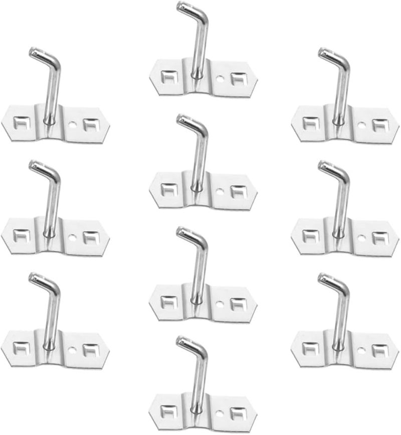 خطافات لوح حديدي ثقيلة 10 قطع لمرآب طاولة عمل منظّم تخزين المطبخ - Image 1