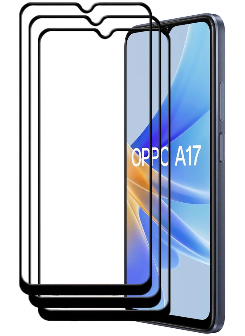ACLIX 3 Pieces Antistatic ESD Dustproof Premium Quality High Definition Tempered Glass Screen Protector Designed For Oppo A17 - Image 1