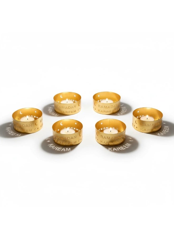 Y&D 4-Pack Ramadan Kareem Projection Candle Holders, Festive Home & Holiday Decorations for Ramadan Festival Ambience & Daily Home Ornaments - Image 1