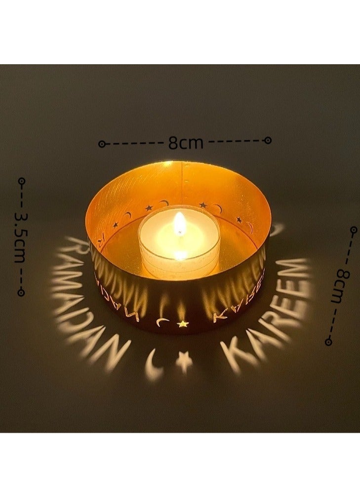 Y&D 4 Pieces Projection Candle Holder Candle Holder Home Decoration Holiday Decoration Ramadan Kareem  - Image 4