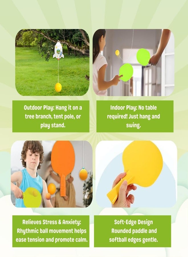 Wishluck Indoor Hanging Table Tennis Set | Fun Game for Kids & Family | Easy-to-Install Ping Pong Set for Home | Indoor Sports Activity for Coordination & Focus - Image 3