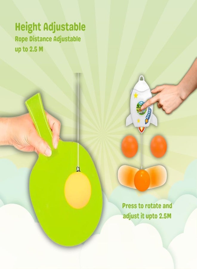 Wishluck Indoor Hanging Table Tennis Set | Fun Game for Kids & Family | Easy-to-Install Ping Pong Set for Home | Indoor Sports Activity for Coordination & Focus - Image 2