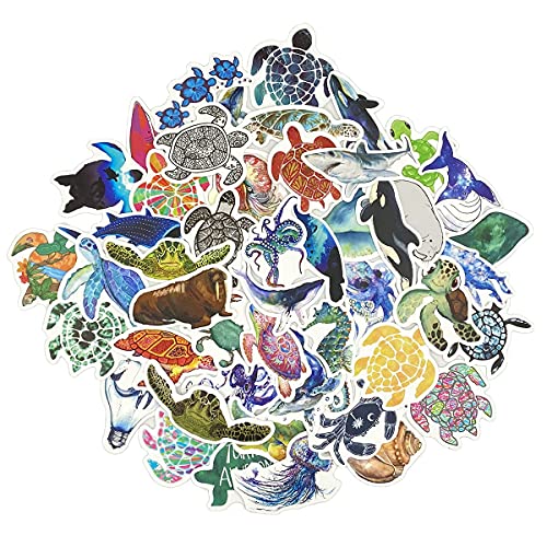 Aowplc 100 Pcs Ocean Animal Stickers, Waterproof Vinyl Sea Life Sticker Pack - Image 4