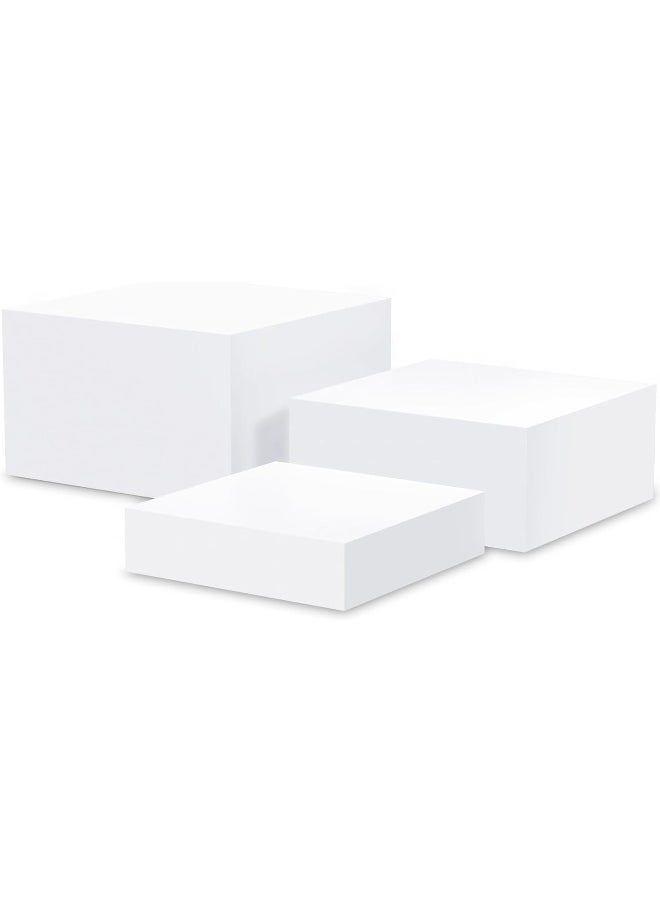 TPGP 3PCS Buffet Risers, Acrylic Cube Nesting Table Display Stand Set with Hollow Bottoms, 8''x9''x10'' Food Display Risers for Catering Cake Dessert Collectibles Jewelry Figures Party Show  - Image 1