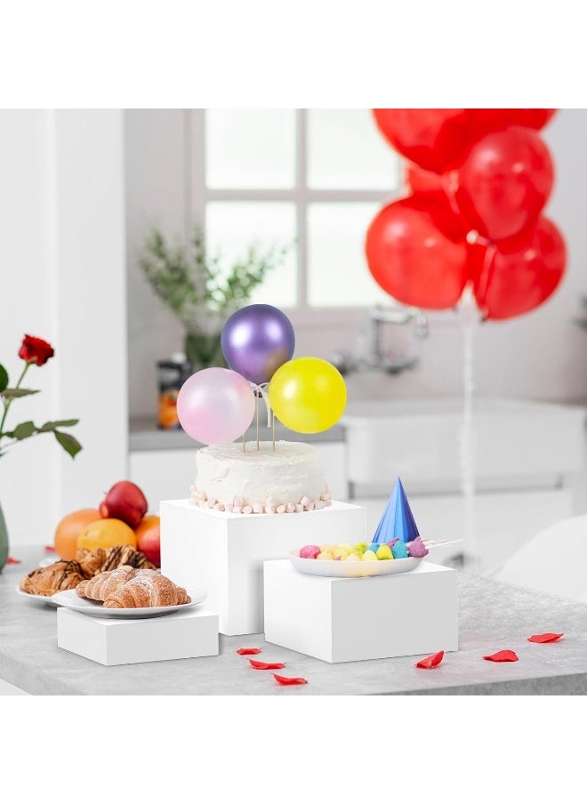 TPGP 3PCS Buffet Risers, Acrylic Cube Nesting Table Display Stand Set with Hollow Bottoms, 8''x9''x10'' Food Display Risers for Catering Cake Dessert Collectibles Jewelry Figures Party Show  - Image 3