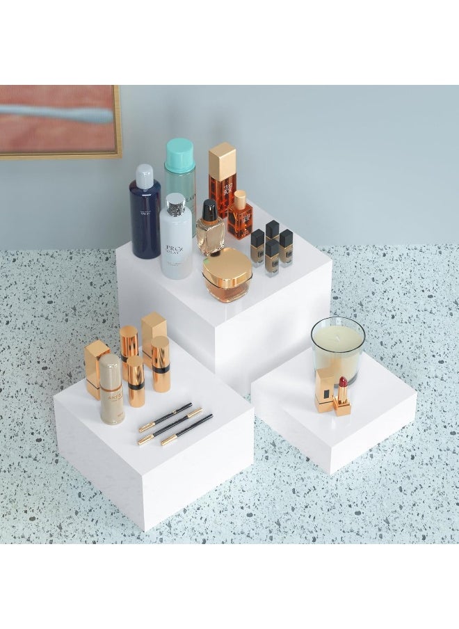 TPGP 3PCS Buffet Risers, Acrylic Cube Nesting Table Display Stand Set with Hollow Bottoms, 8''x9''x10'' Food Display Risers for Catering Cake Dessert Collectibles Jewelry Figures Party Show  - Image 4