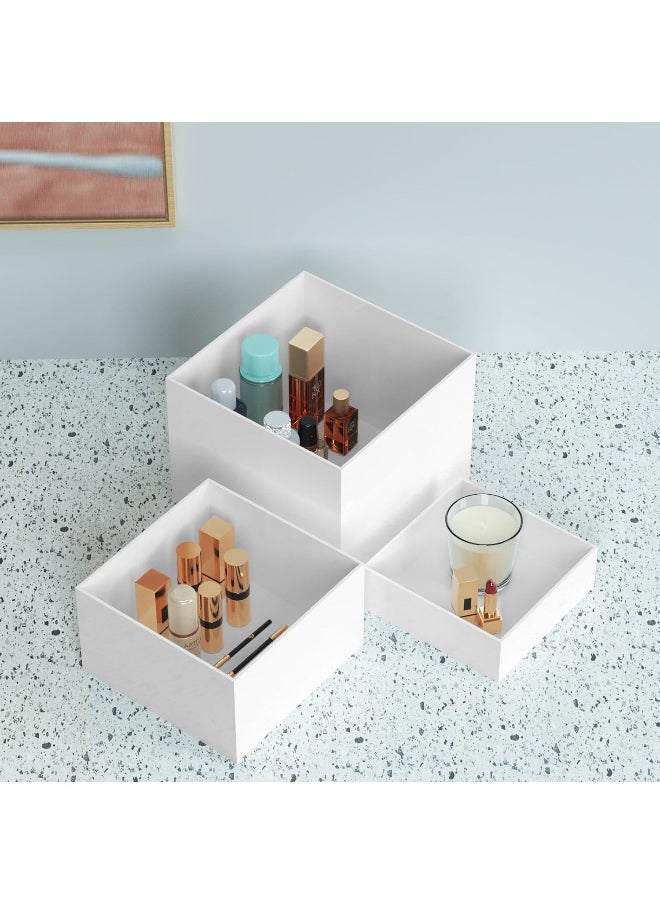 TPGP 3PCS Buffet Risers, Acrylic Cube Nesting Table Display Stand Set with Hollow Bottoms, 8''x9''x10'' Food Display Risers for Catering Cake Dessert Collectibles Jewelry Figures Party Show  - Image 5