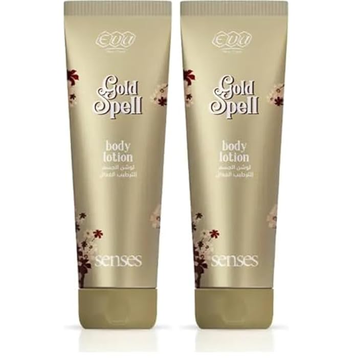 Eva cosmetics Skin Care Senses Body Lotion Gold Spell 240 Ml (Pack of 2)