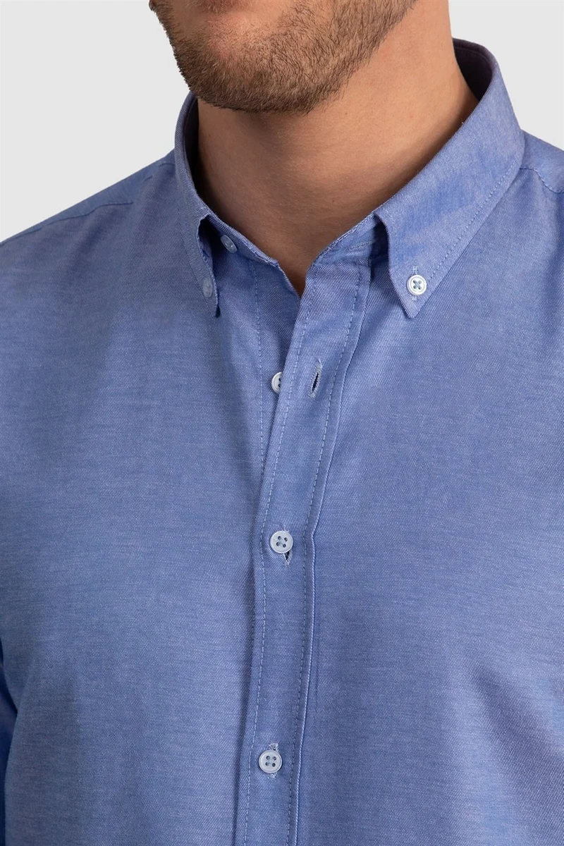 Tudors Slim Fit Slim Fit Oxford Sports Men's Shirt