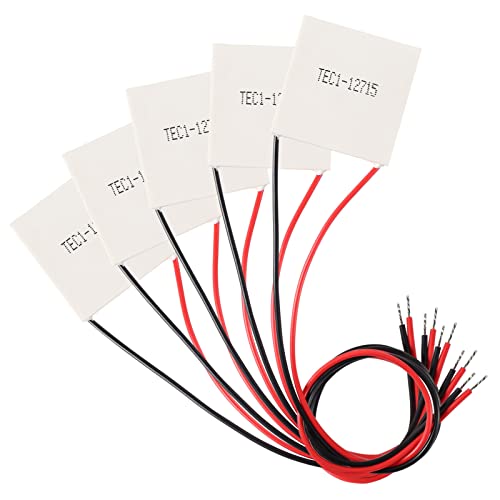 SHUTAO 5Pcs TEC1-12715 Heatsink 108W 12V-15.4V Thermoelectric Cooler 40mmX40mm Cooling Peltier Plate Module for Semiconductor Thermoelectric Heatsink Generation - Image 1