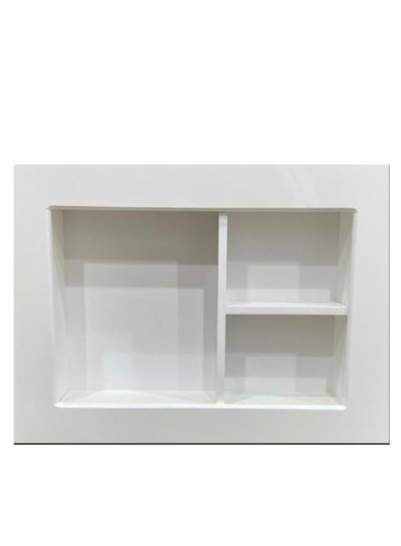 غطاء خشبي للمكيف، غطاء أنيق لمكيف الهواء من نوع النافذة مع عزل حراري، غطاء لمكيف الهواء بهيكل خشبي متين بسمك 18 ملم - Image 1