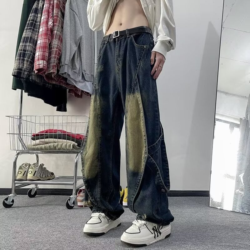 Unisex Classic Denim Jeans Loose Fit Daily Outdoor Wear - Image 1