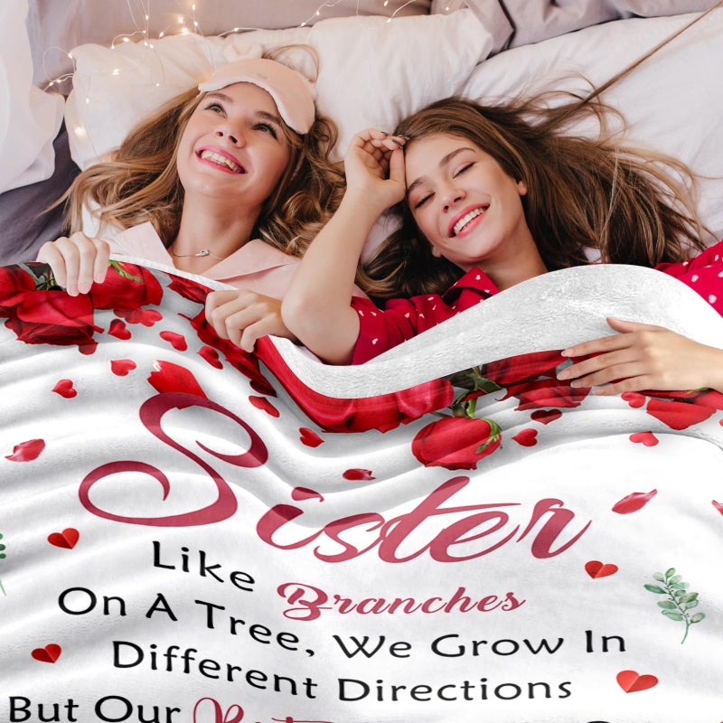 Lavua Mothers Day Blanket Gifts for Sister - Sister Birthday Gifts - Sisters Gift from Sisters Brother - Birthday Gift for Sister's - Best Sister's Ever Present for Women - Throw Blanket 50" x 60" - Image 3
