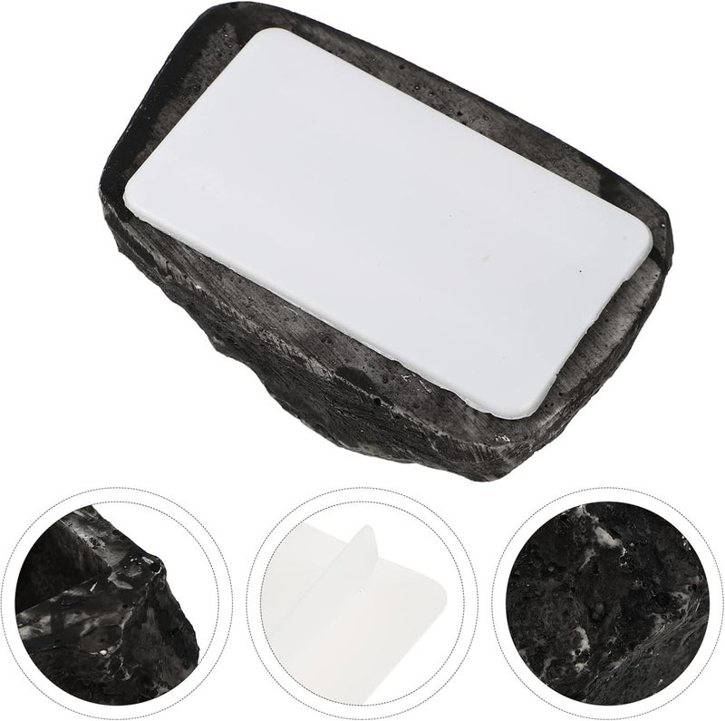 DOITOOL Fake Stone Key Hider Outdoor Concealed Key Holder Blends Garden Decor Secure Storage for Items Discreet for Home Use - Image 2