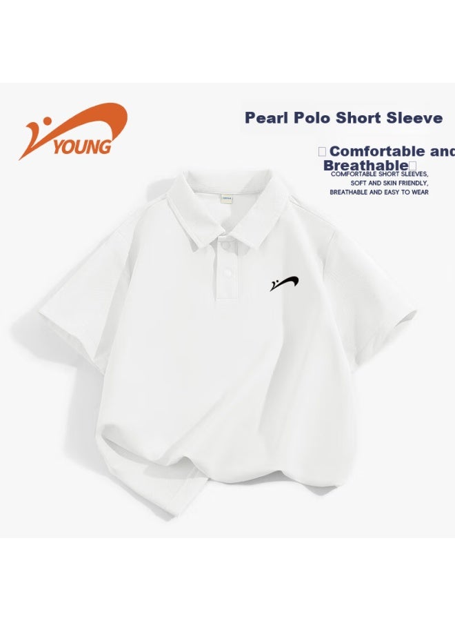 Noble bird Guess Kids Boys' Short Sleeve T-shirt Children's Summer Top Boys' Big Kids Polo Shirt Teenage Sports Half Sleeve - Image 1