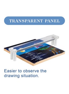 Falling In art Falling in Art 17Inches Artist Leaning Bridge Hand Rest, Transparent Acrylic Wrist Leaning Bridge with Adjustable Height, Art Drawing Tool for Detailed Painting or Sketching  - Image 5