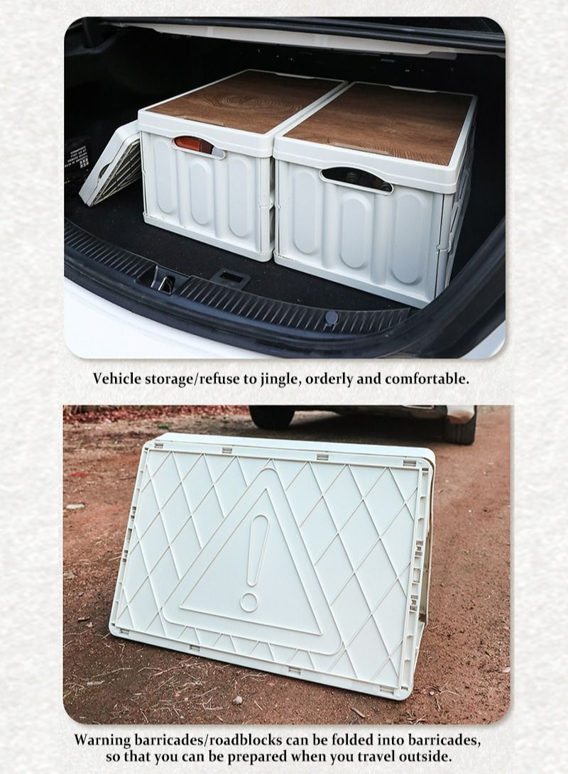 Sharpdo Car Storage/Utility Boxes for Outdoor Camping 55L 52*35.3*29cm White - Image 4