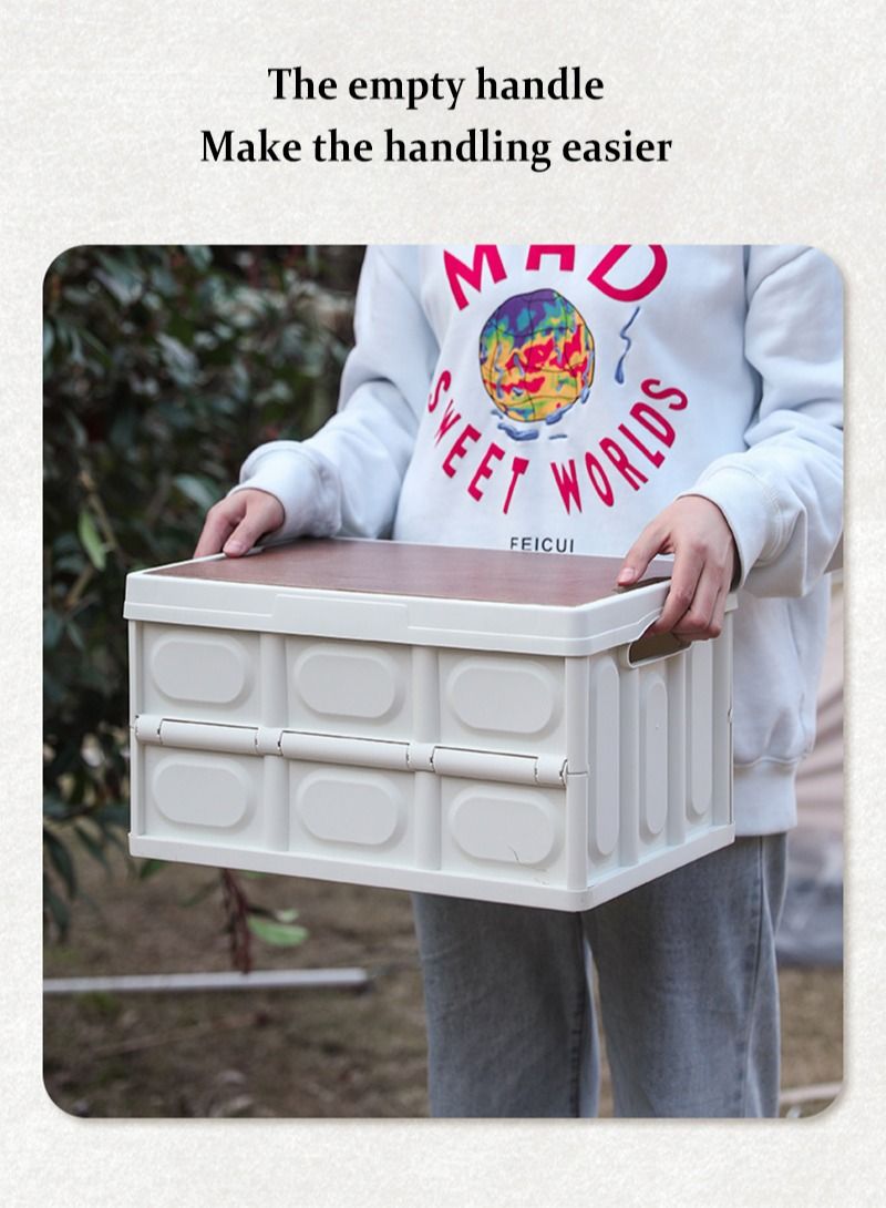 Sharpdo Car Storage/Utility Boxes for Outdoor Camping 55L 52*35.3*29cm White - Image 5