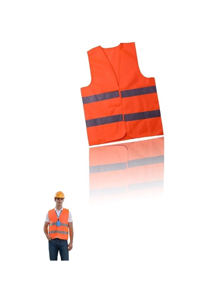 MAX SAFE High Visibility Safety Vest, Orange Reflective Workwear, Multi-Pocket Construction Vest,3XL - Image 2