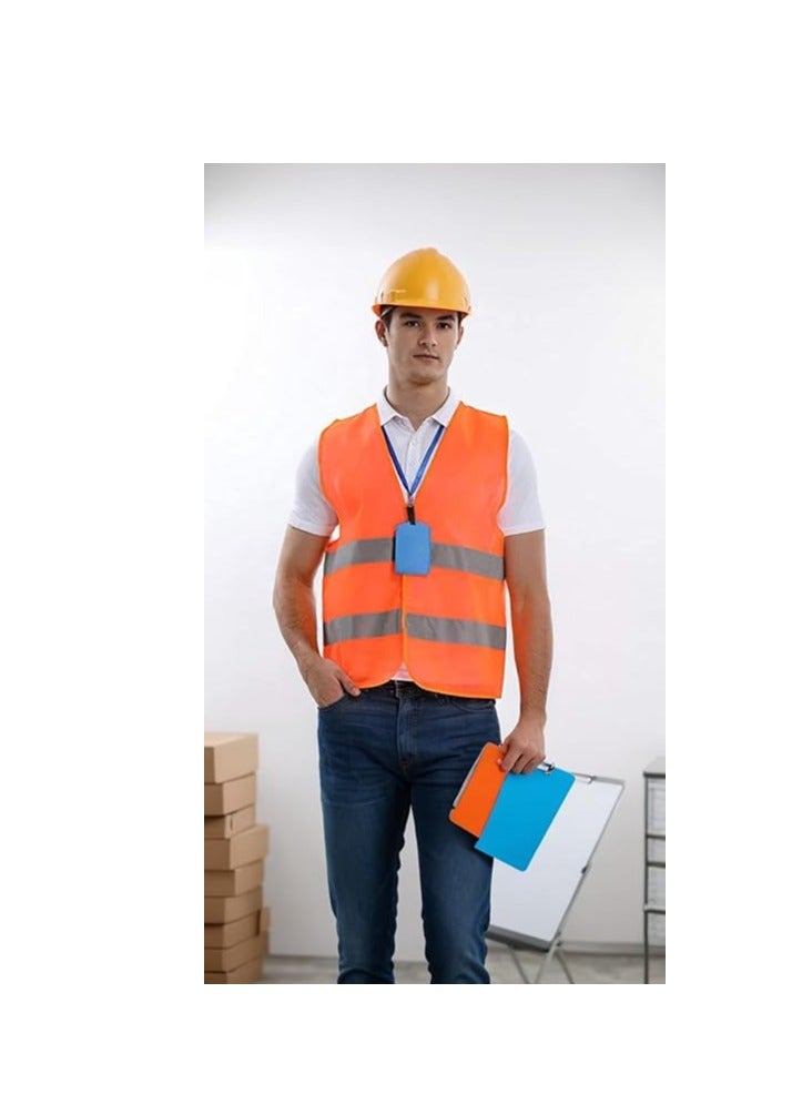 MAX SAFE High Visibility Safety Vest, Orange Reflective Workwear, Multi-Pocket Construction Vest,3XL - Image 3