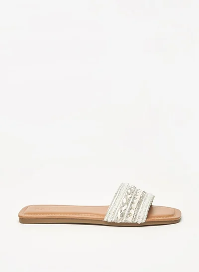 Celeste Womens Embellished Open Toe SlipOn Sandals