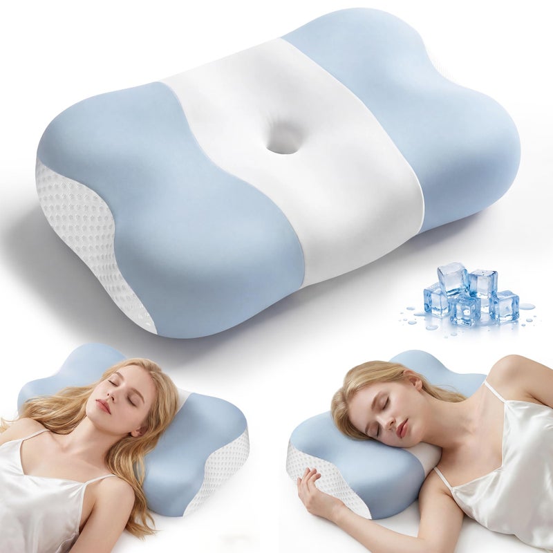 VYLEE Memory Foam Pillow, Neck Pillow, Ergonomic Pillow, Cervical Pillow - Image 1